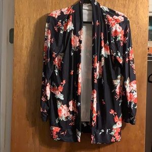 Black/floral cardigan